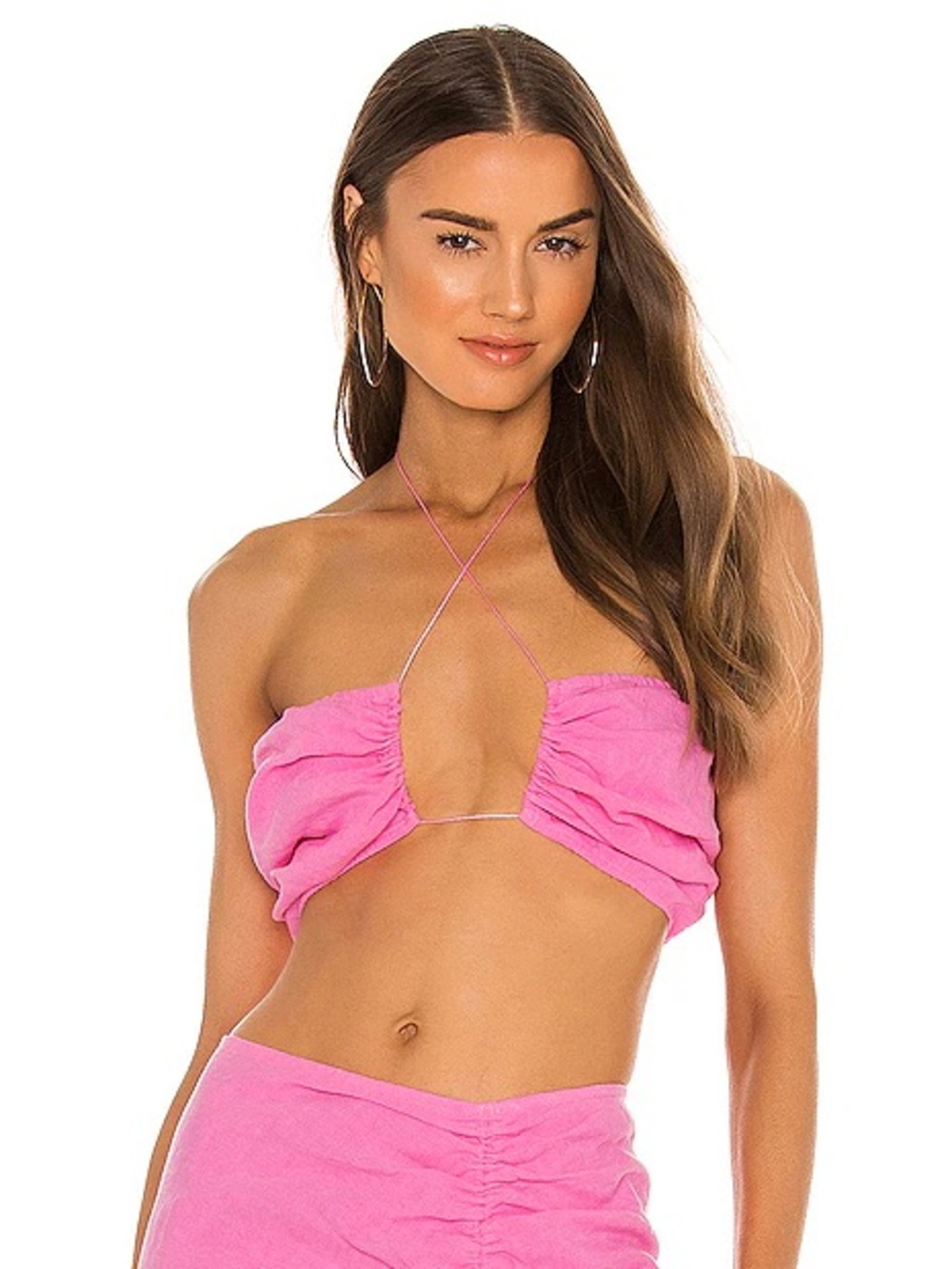 Natalie Rolt  X REVOLVE Bellini Crop Top in
Candy Pink